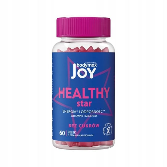 Bodymax Joy Healthy Star energia i odporność suplement diety 60 Żelek o smaku malinowym Bodymax