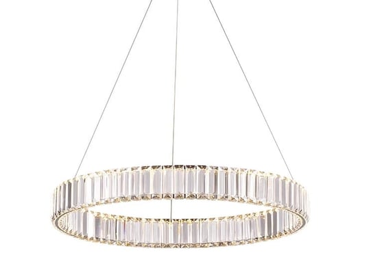 Bohemia Brass 40 AL - żyrandol kryształowy LED pierścień ring 40cm mosiądz Iluminar