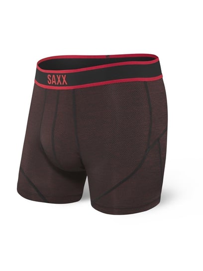 Bokserki do biegania/ bokserki męskie sportowe SAXX Kinetic Boxer Brief Red Cross Dye - Czerwony - S SAXX
