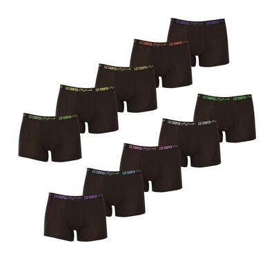 Bokserki Lee Cooper czarne TRUNKI męskie komplet 10 szt., Rozmiar XXL Lee Cooper