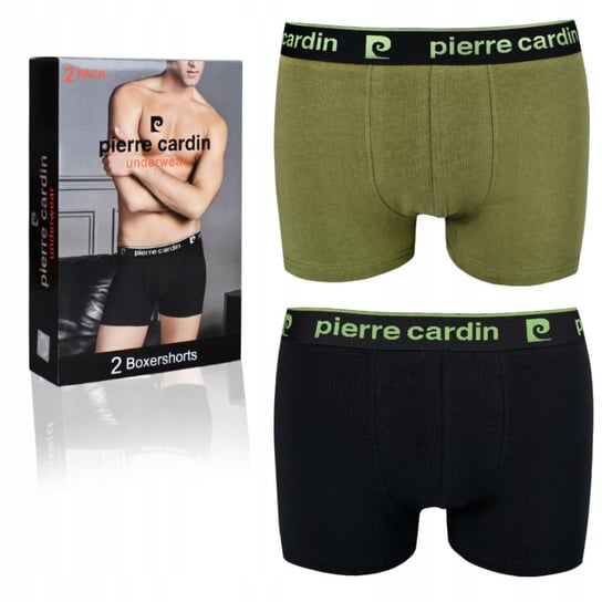 Bokserki Męskie 2-Pack Pierre Cardin Zielone M Pierre Cardin