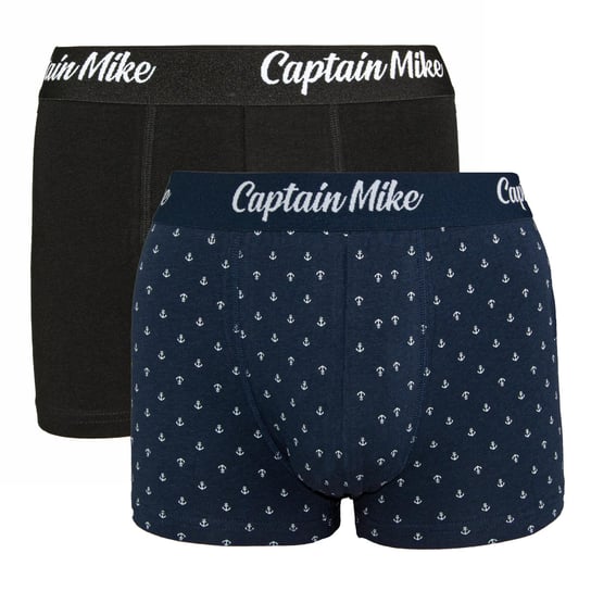 Bokserki Męskie Captain Mike 2 Pack Czarne Granatowe, Rozmiar 3Xl Captain Mike