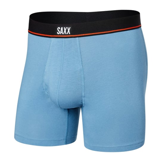 Bokserki Męskie Elastyczne Saxx Non-Stop Stretch Boxer Brief Z Rozporkiem - Niebieskie-L SAXX