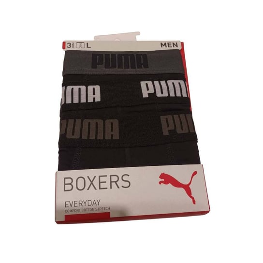 Bokserki męskie Puma BASIC 3-PACK czarne 93545601-L Inna marka