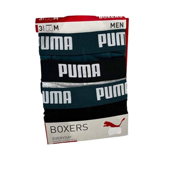 Bokserki męskie Puma BASIC BRAND ELASTIC 3-PACK wielokolorowe 93545710-M Inna marka