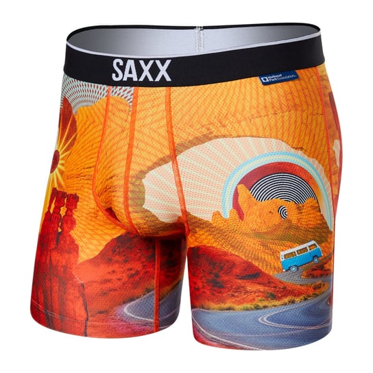 Bokserki Męskie Sportowe Saxx Volt Boxer Brief Kamper - Pomarańczowe-M SAXX