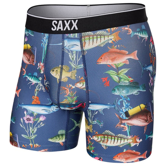 Bokserki Męskie Sportowe Saxx Volt Boxer Brief Nurkowy Świat – Niebieskie-Xl SAXX