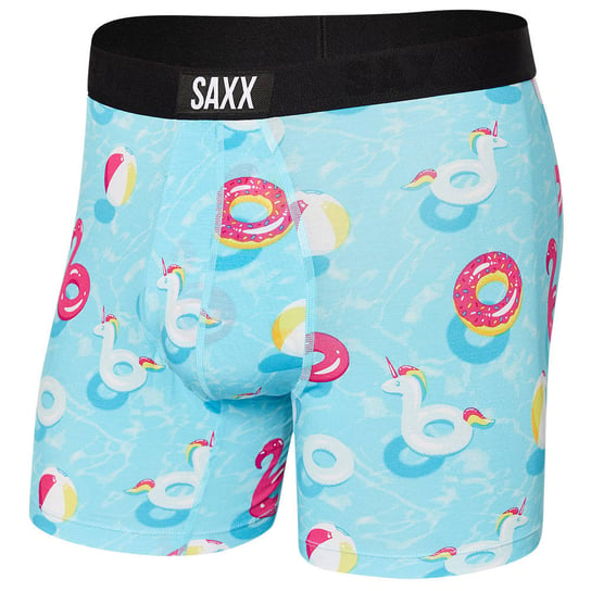 Bokserki Męskie Szybkoschnące Saxx Vibe Boxer Brief  - Niebieskie-Xl SAXX