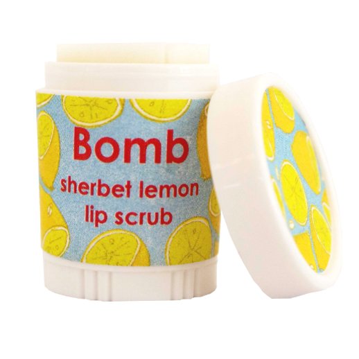 Bomb Cosmetics Sherbet Lemon, Cytrynowy scrub do ust 4,5g Bomb Cosmetics