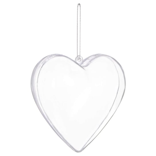 Bombka akrylowa 10cm serce plastikowe decoupage Springos