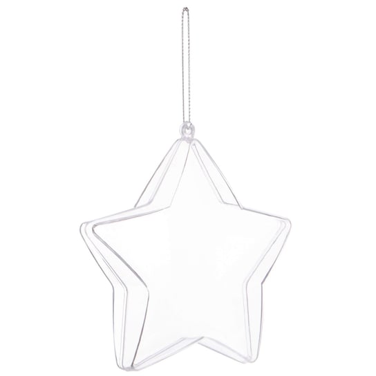 Bombka akrylowa 12cm gwiazda plastikowa decoupage Springos