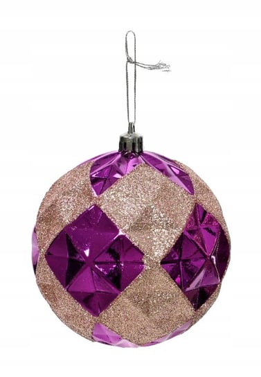 Bombka świąteczna na choinkę fioletowa nietłukąca 10 cm Kaemingk