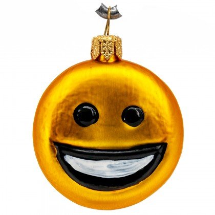 Bombka szklana choinkowa figurka emoji smiech emotikon DecorGuru