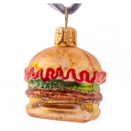 Bombka Szklana Choinkowa Figurka Hamburger DecorGuru