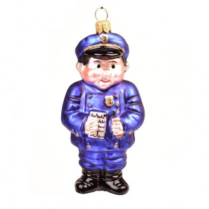 Bombka Szklana Choinkowa Figurka Policjant DecorGuru