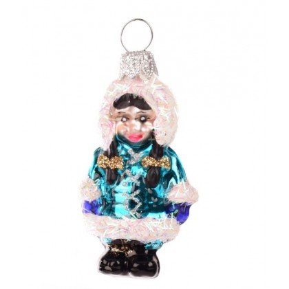 Bombka Szklana Figurka Eskimos Dziewczynka DecorGuru