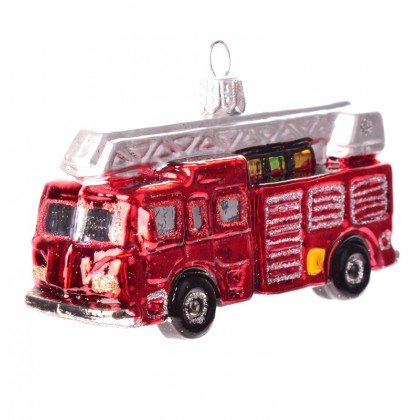 Bombka szklana figurka wóz strażacki DecorGuru