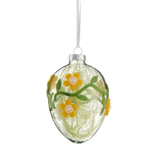Bombka szklana jajko w kwiaty 10 cm VILLA ITALIA VILLA ITALIA