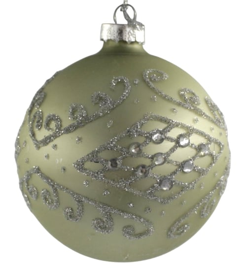 Bombka szklana ozdoba świąteczna dekoracja 10cm miętowy Inna marka