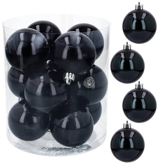 Bombki Plastikowe Świąteczne Czarne 6cm 12szt Inna marka