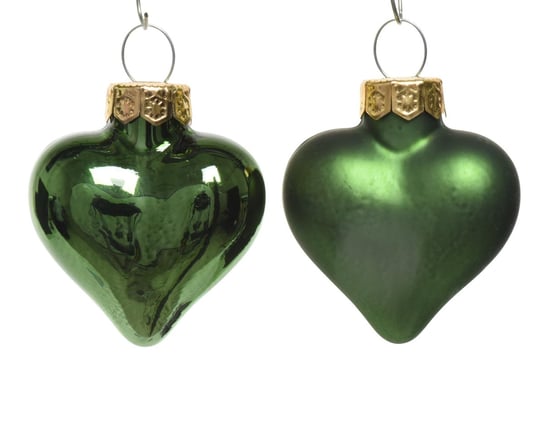 Bombki szklane w kształcie serc serca zielone 12sztuk Kaemingk B.V.