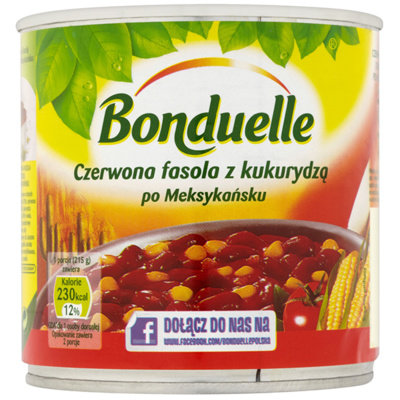 Bonduelle, czerwona fasola z kukurydzą po meksykańsku, 430 g Bonduelle