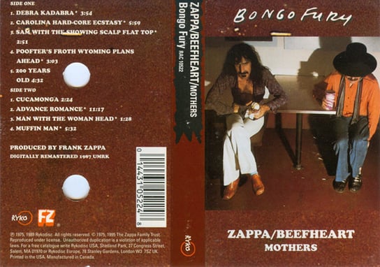 Bongo Fury (USA Edition) Zappa Frank, Captain Beefheart