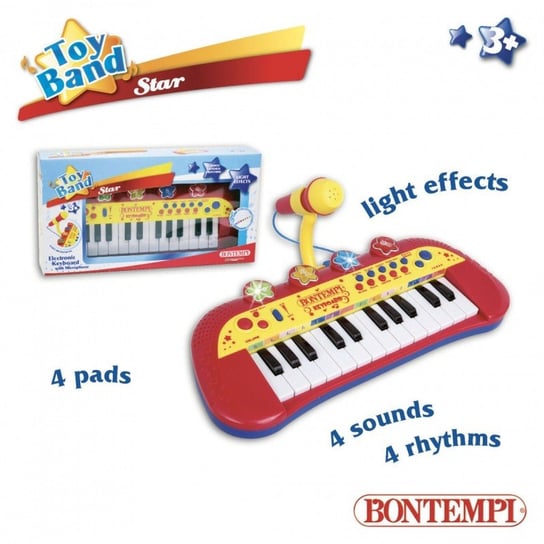 Bontempi, zabawka interaktywna Keyboard z mikrofonem Star Bontempi