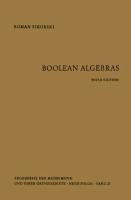 Boolean Algebras Sikorski Roman