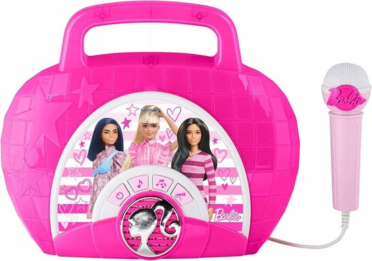 Boombox Głośnik Mikrofon Karaoke 2w1 Dla Dzieci Dziecka Motyw Lalka Barbie / Be-115.11mv22 eKids