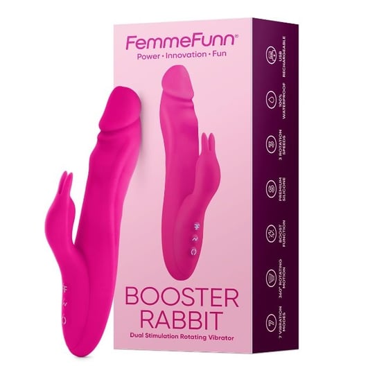 Booster Rabbit, Wibrator typu króliczek, różowy FemmeFunn