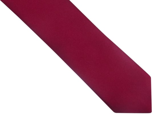 Bordowy gładki krawat z poszetką OZ17 Modini