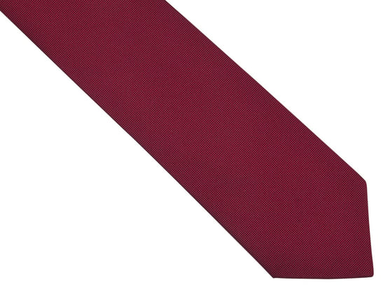 Bordowy krawat męski, strukturalny materiał D309 Modini
