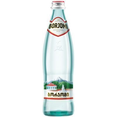 Borjomi, Gruzińska naturalna woda mineralna, butelka szklana, 500 ml Borjomi