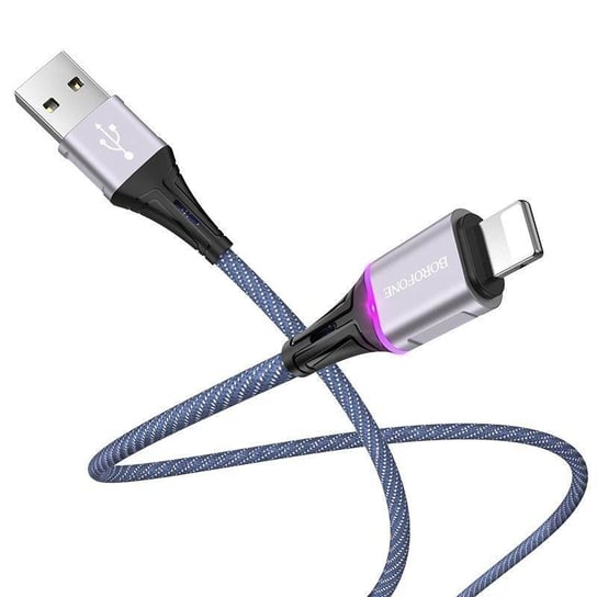 Borofone Glory - kabel połączeniowy USB do Lightning (niebieski) Borofone