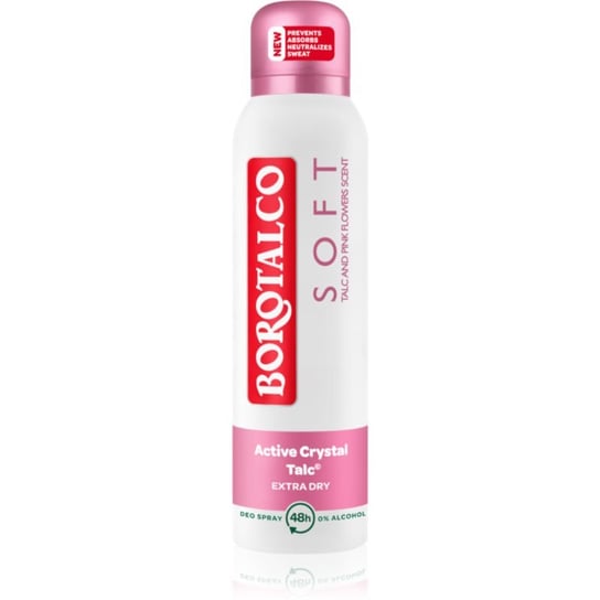 Borotalco Soft Talc & Pink Flower dezodorant w sprayu bez alkoholu 150 ml Borotalco