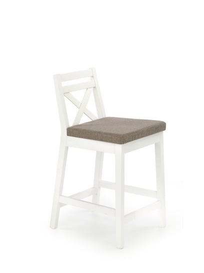 Borys Low Krzesło Barowe Niskie Biały / Tap. Inari 23 (1P=1Szt) Halmar