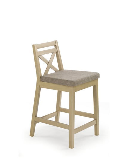 Borys Low Krzesło Barowe Niskie Dąb Sonoma / Tap. Inari 23 (1P=1Szt) Halmar