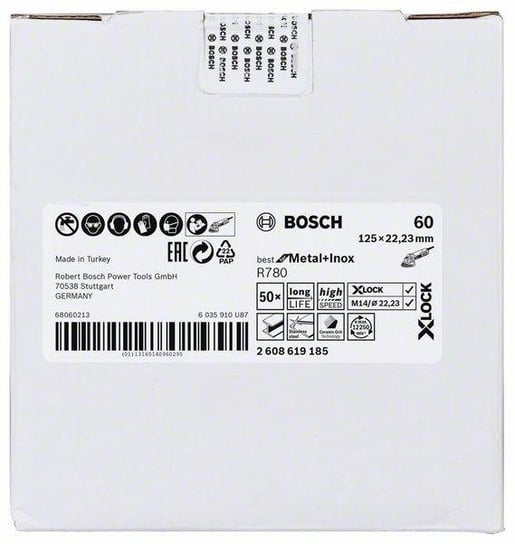Bosch, Fibra Krążek X-Lock Inox/Metal 125 Gr. 60 Bosch