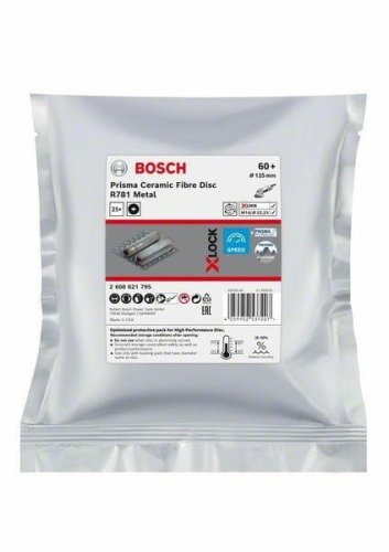 BOSCH FIBRA KRĄŻEK X-LOCK METAL 125 gr. 60 R781 /25szt. Bosch