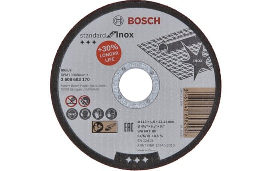 Bosch tarcza tnąca 125 mm do cięcia metalu stali INOX Bosch