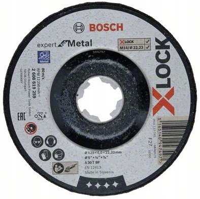 Bosch Tarcza Tnąca Metal 125 X 22,2 Mm X-Lock Bosch
