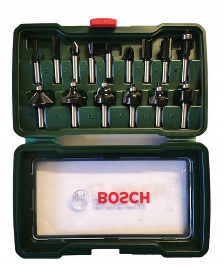Bosch Zestaw Frezów Do Drewna Trzpień 8 Mm 15 Szt. Bosch