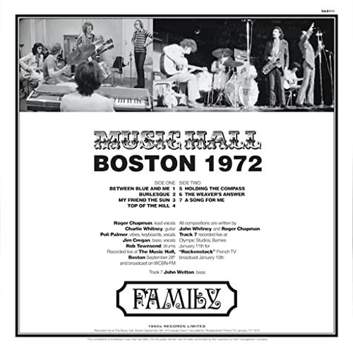 Boston Music Hall 1972, płyta winylowa Family