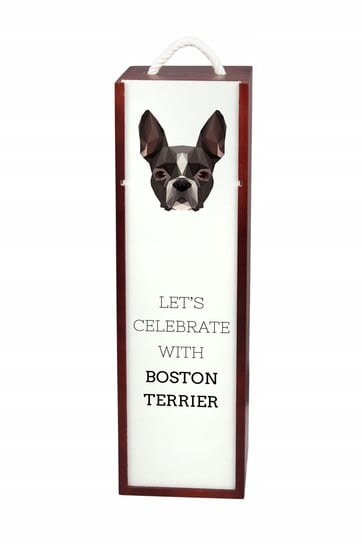 Boston Terrier geometryczny Pudełko na wino Inna marka