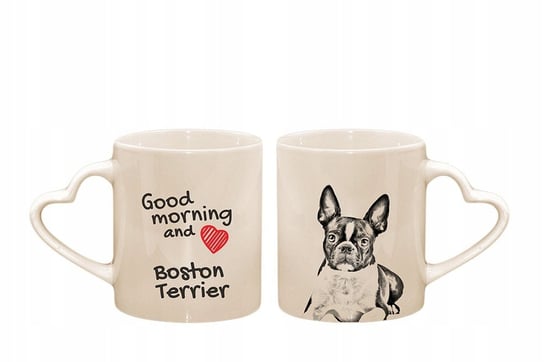 Boston Terrier Kubek ceramiczny serce z nadrukiem Art-Dog