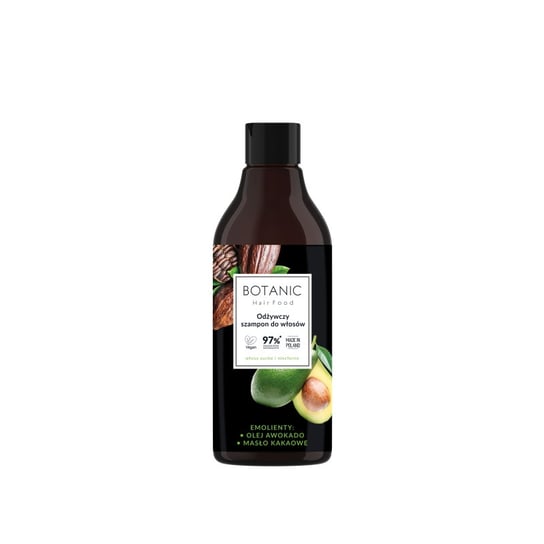 Botanic, Hairfood, Szampon odżywczy emolienty olej awokado & masło kakaowe, 500 ml Botanic