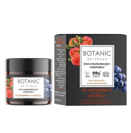 Botanic, Skinfood, Krem antyoksydacyjno- rozjaśniający 5% witamina c & acerola, 50 ml Botanic