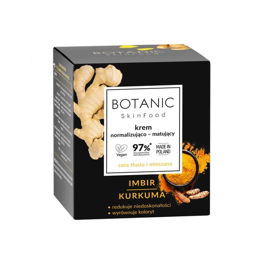 Botanic, Skinfood, Krem do twarzy imbir i kurkuma normalizująco-matujący, 50 ml Botanic