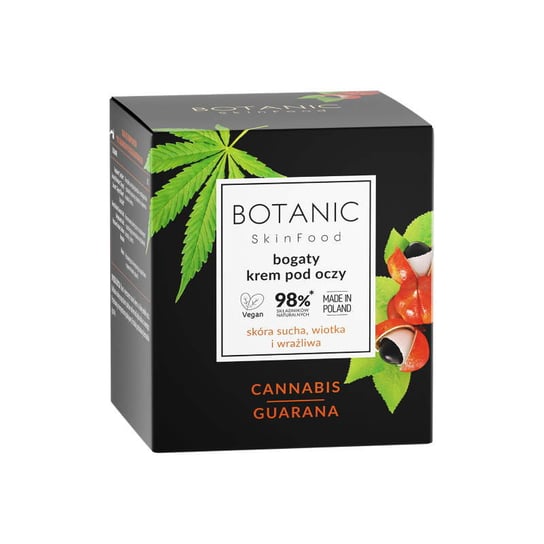 Botanic, Skinfood, Krem pod oczy cannabis guarana, 30 ml Botanic